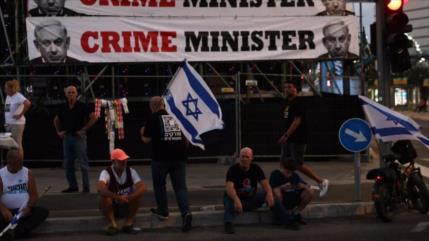 Más de 120 000 israelíes salen a calles en protesta anti-Netanyahu
