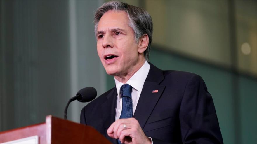 El secretario de Estado de EE.UU., Antony Blinken, ofrece un discurso en la Universidad de Maryland, 9 de agosto de 2021. (Foto: Reuters)