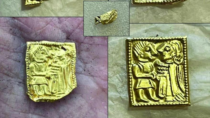 Las pequeñas piezas doradas halladas en Noruegua datan de inicios de la Edad Media. 