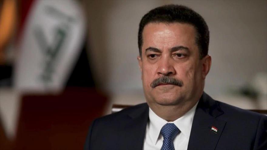 El primer ministro iraquí, Muhamad Shia al-Sudani, habla durante una entrevista, 21 de septiembre de 2023.