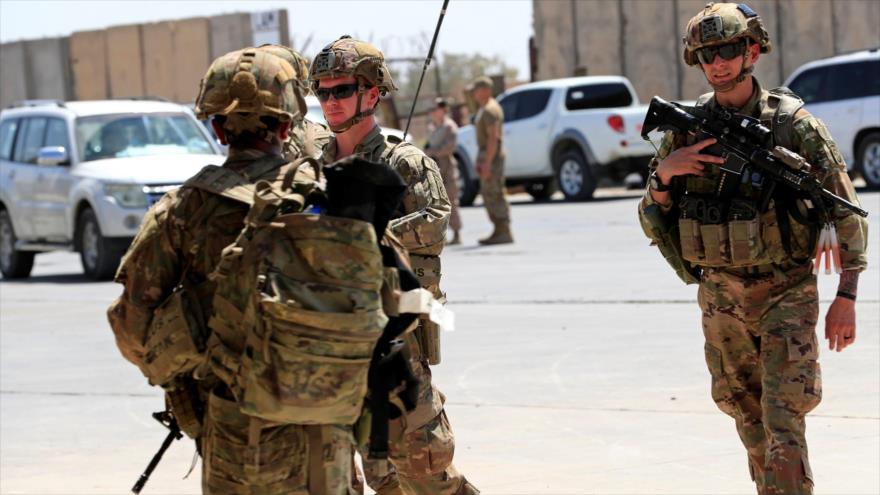 Soldados estadounidenses cerca de la base militar de Tayi, al norte de Bagdad, Irak, 23 de agosto de 2020. (Foto: Reuters)