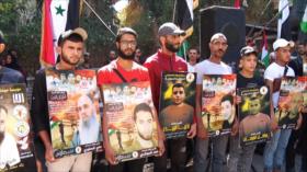 Fuerzas palestinas en Siria claman por prisioneros en cárceles israelíes