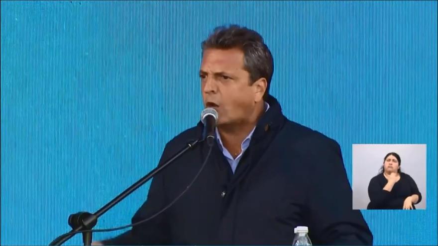 Massa, candidato de oficialismo, reta a la oposición en Argentina