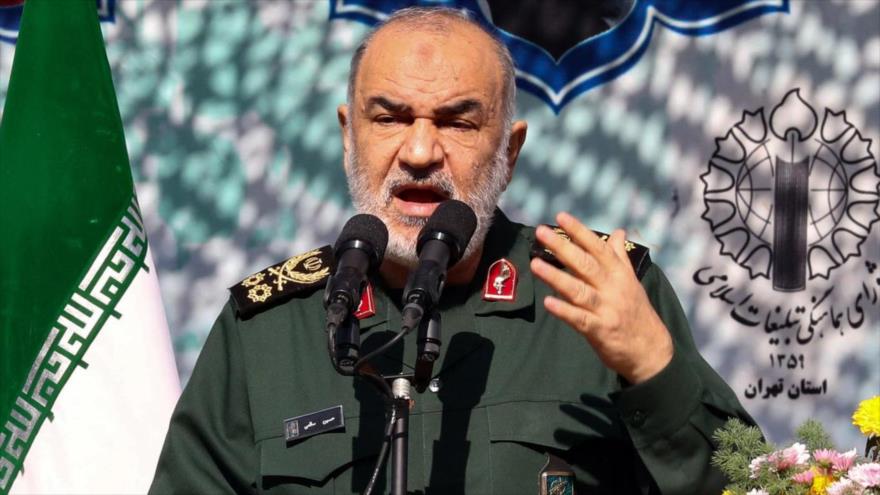 El comandante en jefe del Cuerpo de Guardianes de la Revolución Islámica (CGRI) de Irán, el general de división Hosein Salami.