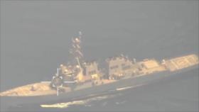 Vídeo: Dron iraní vigila destructor de EEUU por 24 hrs en Océano Índico