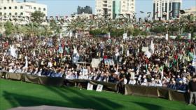 Gazatíes celebran el 36.º aniversario del lanzamiento de la Yihad Islámica