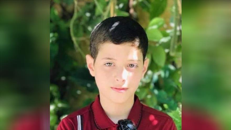 Niño palestino Ahmed Abdul Naser Rabi de 13 años fue asesinado a tiros por los israelíes.
