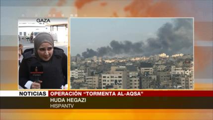 Corresponsal de HispanTV en Gaza presencia ataque israelí en vivo