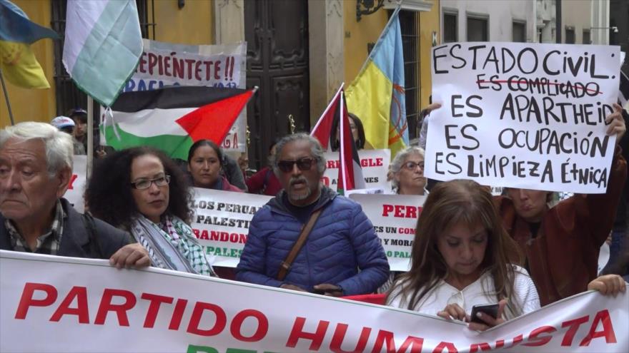 Peruanos expresan su total apoyo al pueblo palestino
