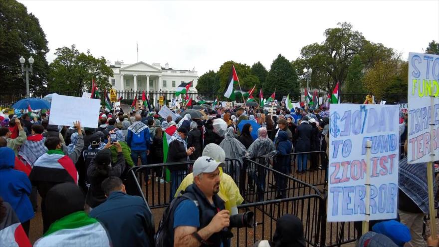 Miles denuncian ante la Casa Blanca las atrocidades israelíes en Gaza