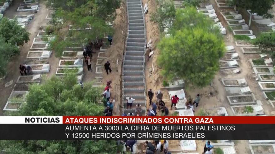 Número de mártires palestinos en Gaza llega a 3000 - Noticiero 17:30