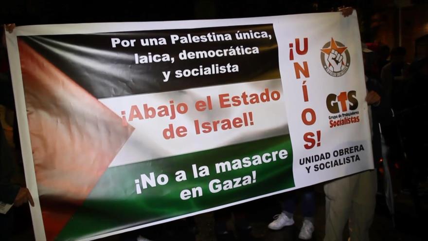 Colombianos se manifiestan en apoyo a la causa Palestina 