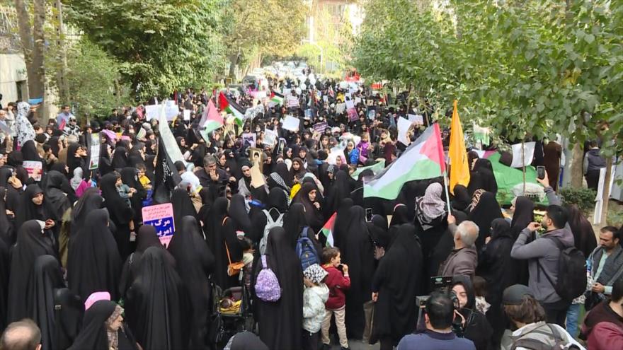 Manifestantes iraníes piden a la ONU el fin de genocidio en Gaza