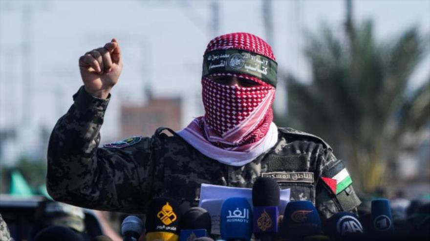 Abu Obeida, el portavoz de las Brigadas Ezzedin Al-Qassam, rama armada de HAMAS. 