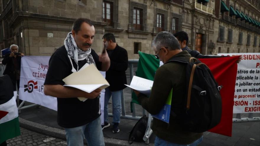Mexicanos exigen alto al genocidio del pueblo palestino