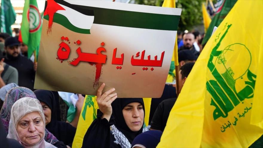 Libaneses se manifiestan contra Israel frente a embajada de Francia