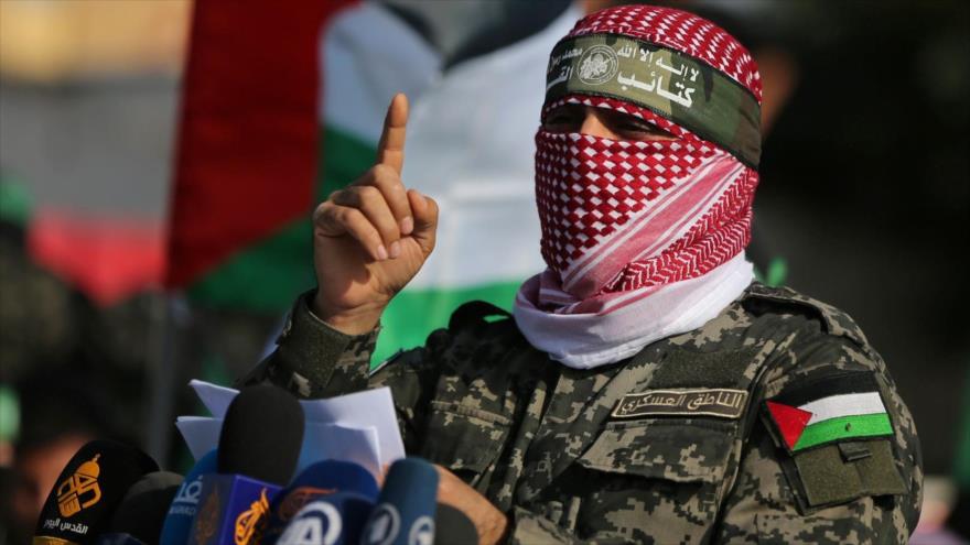 Abu Obaida, el portavoz de las Brigadas Ezzedin Al-Qassam, el brazo militar del Movimiento de la Resistencia Islámica de Palestina (HAMAS).