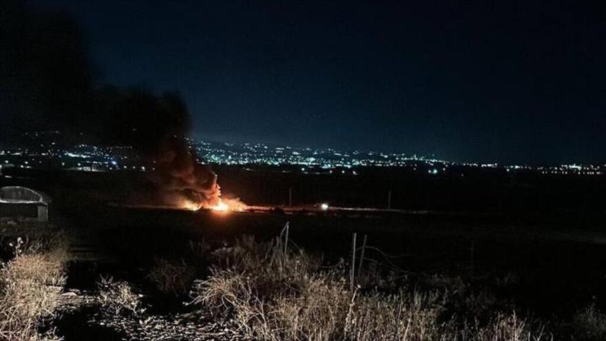 Escena de un ataque con drones israelíes cerca de la ciudad de Yenín, en Cisjordania, 21 de junio de 2023.