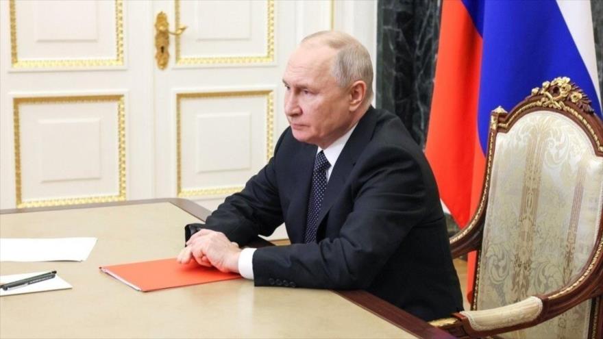 El presidente de Rusia, Vladímir Putin, durante una reunión, Moscú.
