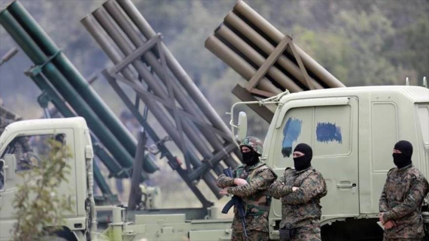 Combatientes de Hezbolá de El Líbano durante una operación.