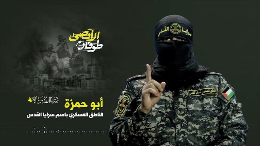 Abu Hamza, portavoz de las Brigadas Al-Quds, rama militar del movimiento de la Yihad Islámica Palestina.