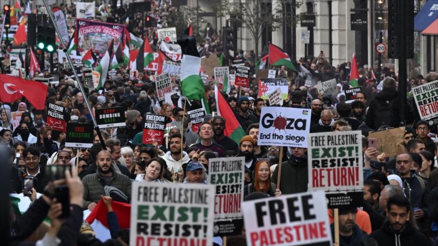 Las manifestaciones en Londres por Palestina a pesar de las advertencias del Gobierno, 14 de octubre de 2023. (Foto:Getty Images)