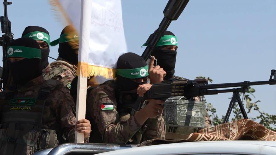 Combatientes de las Brigadas Ezzedin Al-Qassam, brazo armado de HAMAS