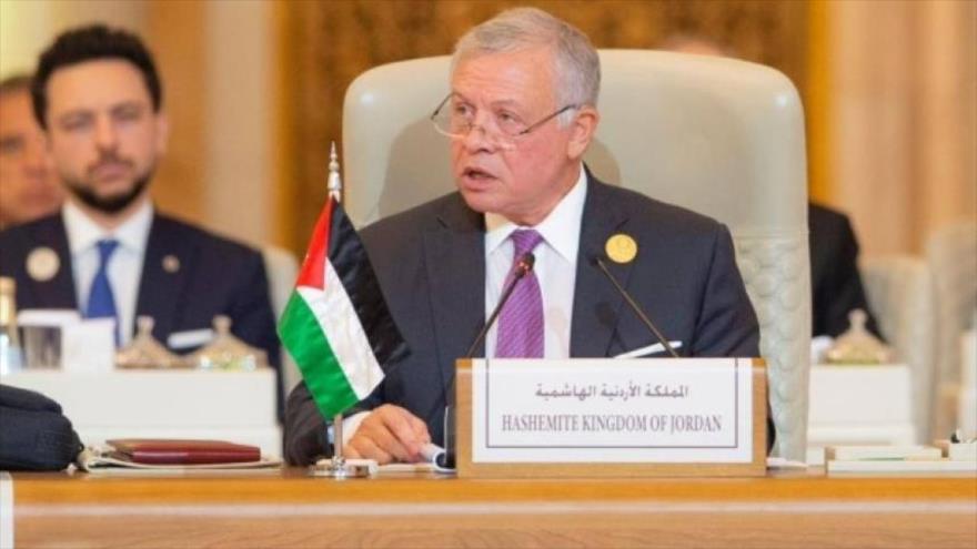  El rey Abdalá II de Jordania, n la cumbre extraordinaria de la OIC, sobre Gaza, en Riad, 11 de noviembre de 2023. 