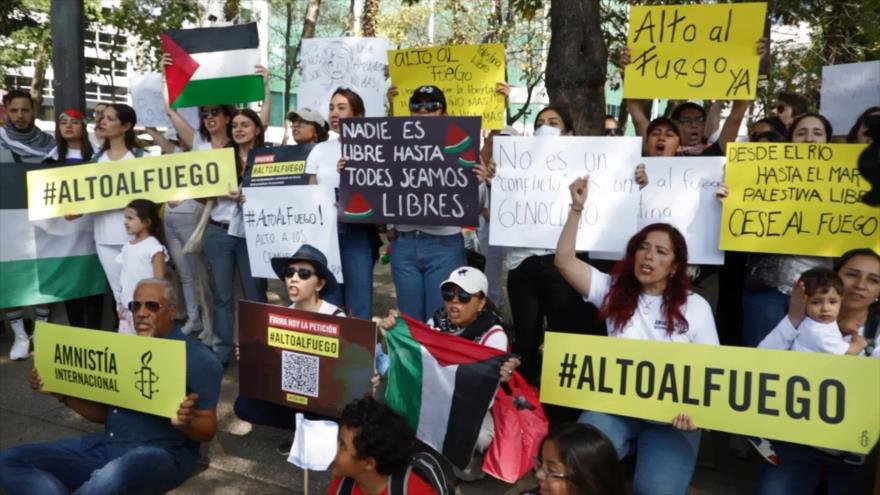 Mexicanos Exigen Alto Al Fuego En Franja De Gaza Hispantv 3565