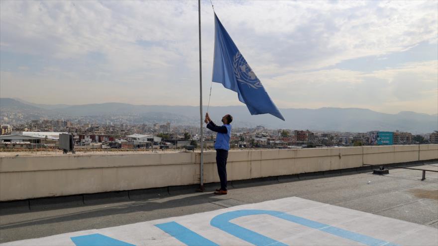 Banderas de ONU a media asta por muerte de trabajadores en Gaza | HISPANTV