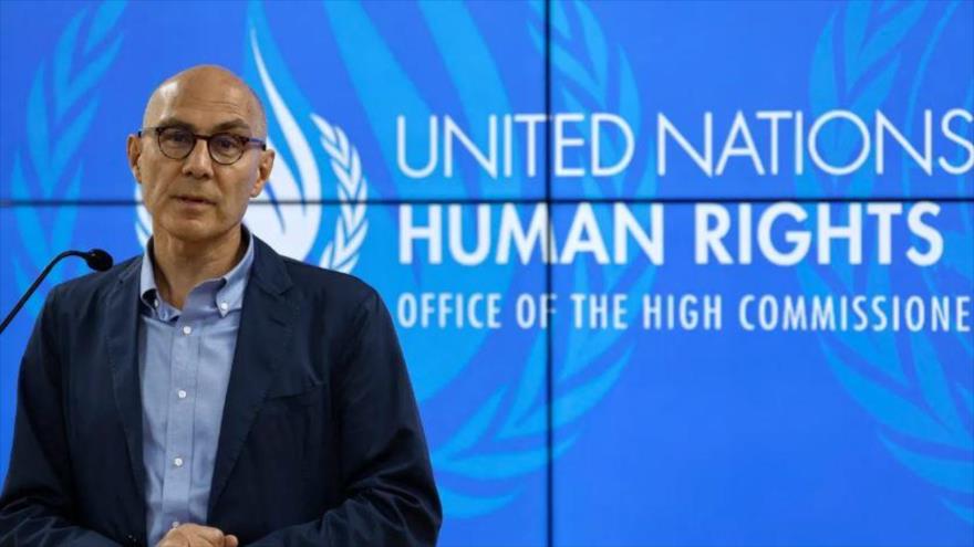 El Alto Comisionado de las Naciones Unidas para los Derechos Humanos, Volker Turk, durante una conferencia en El Cairo, 11 de octubre. (foto: AFP)