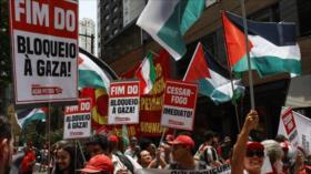 Brasileños se congregan ante consulado israelí en apoyo a Palestina