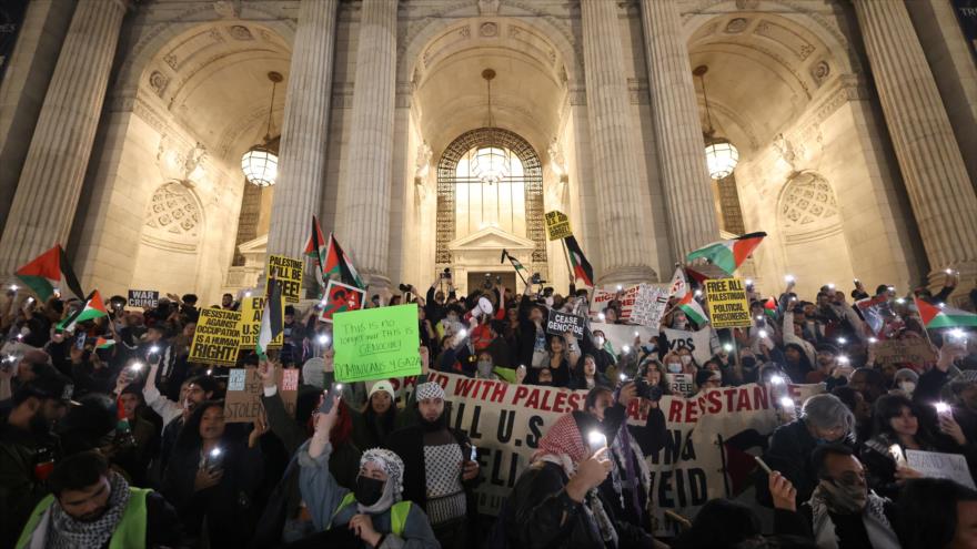 Protestas en ciudades de EEUU piden un alto el fuego en Gaza