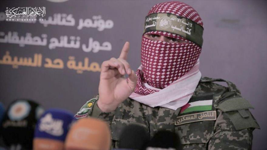 El portavoz de las Brigadas Ezzedin al-Qassam, brazo militar de HAMAS, Abu Obeida.