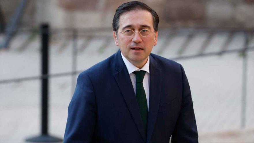 El ministro de Asuntos Exteriores, Unión Europea y Cooperación, José Manuel Albares, en el 8º Foro Regional de la Unión por el Mediterráneo (UpM), en Barcelona, 27 de noviembre de 2023.