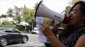 Ayuno público por Palestina frente a la embajada de Israel en México
