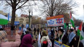 Cercan la embajada israelí en EEUU en protesta contra genocidio en Gaza