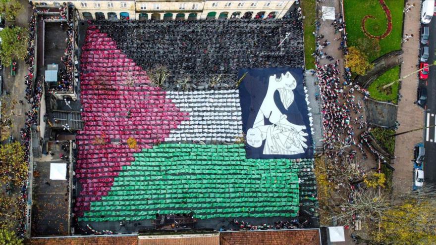 Manifestantes en Guernica claman fin de la masacre israelí en Gaza