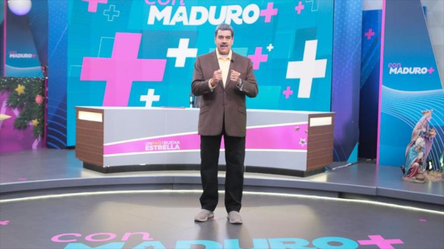 El presidente de Venezuela, Nicolás Maduro, en su programa televisivo.