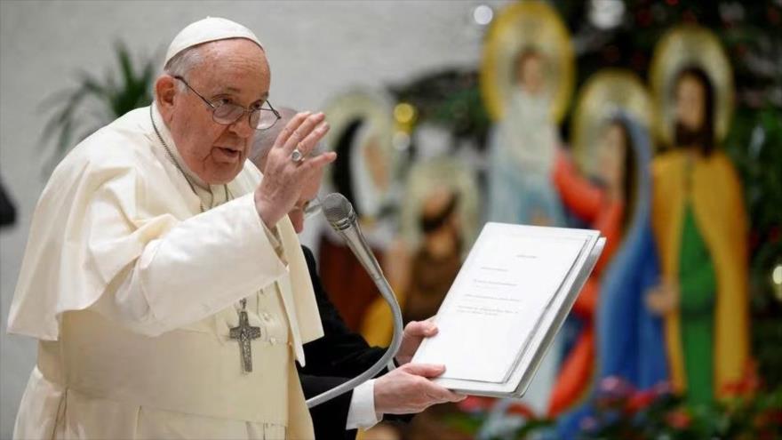 El papa Francisco celebra una audiencia general semanal en el Vaticano, 13 de diciembre de 2023. (Foto: Reuters)