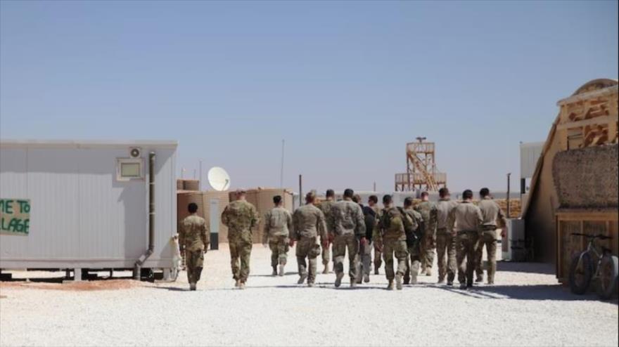 Soldados en la base de Al- Tanf, ocupada por las tropas estadounidenses, en Siria, 21 de junio de 2022. (Foto: The Washington Post)