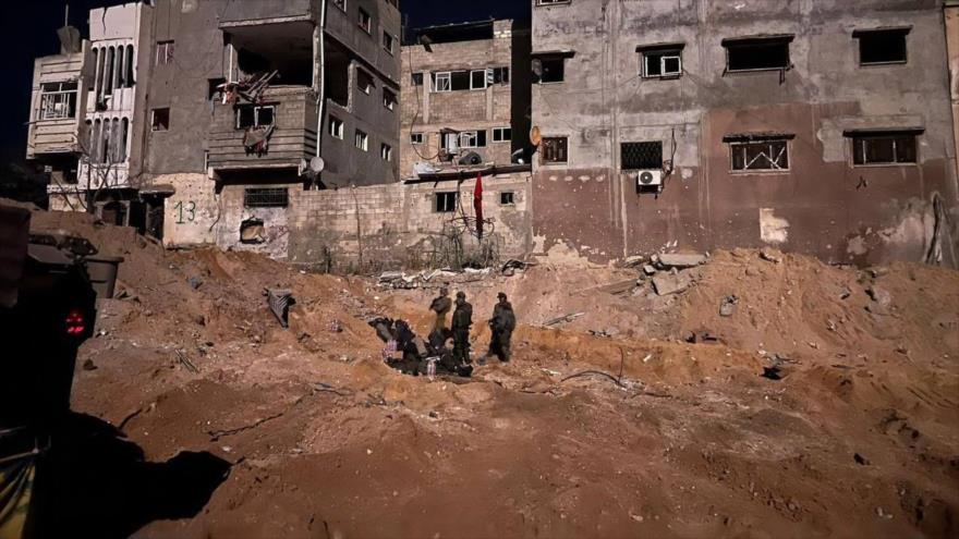 El lugar de la exitosa emboscada de los combatientes palestinos contra las fuerzas israelíes en el barrio de Al-Shujaiya en Gaza.