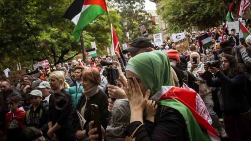 Vídeo: australianos piden el fin de los crímenes de Israel en Gaza