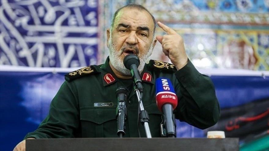 El comandante en jefe del Cuerpo de Guardianes de la Revolución Islámica (CGRI) de Irán, el general de división Hosein Salami.