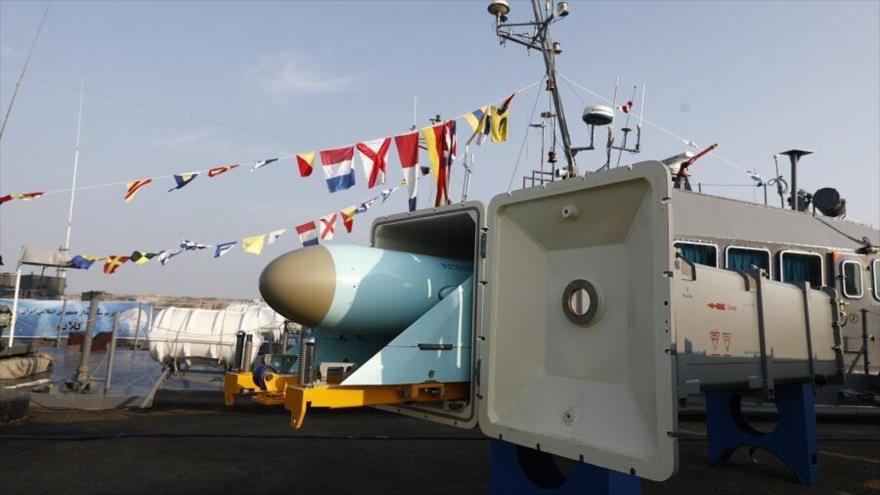Nuevos misiles de crucero se han incporporado a la Armada del Ejército iraní en el puerto de Konarak, en el sureste de Irán, 24 de diciembre de 2023.