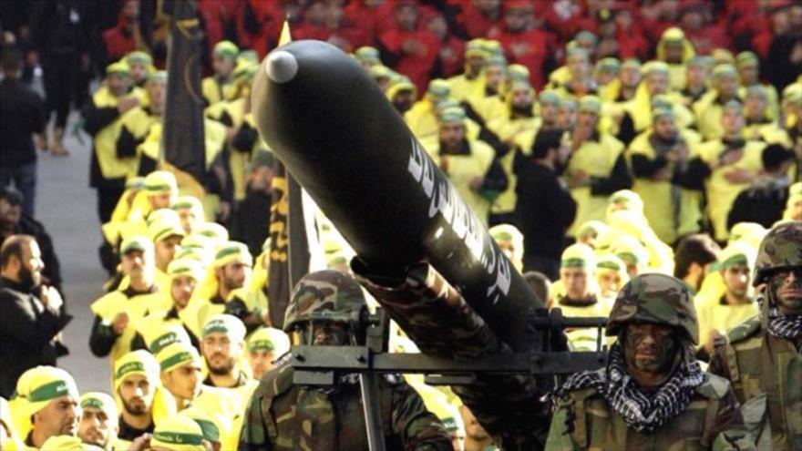 Combatientes del Movimiento de Resistencia Islámica de El Líbano (Hezbolá) en un desfile militar. 