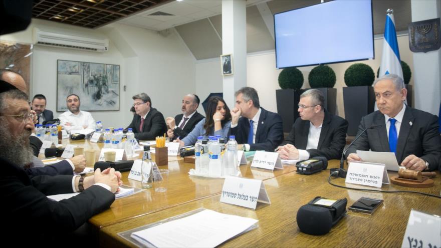 Una reunión del gabinete israelí en el cuartel militar de Kirya, en Tel Aviv, 24 de diciembre de 2023. 