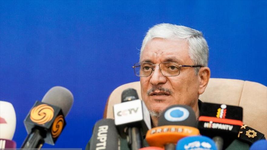 La rueda de prensa del portavoz del Ministerio de Defensa de Irán, el general de brigada Reza Talai Nik, 26 de diciembre de 2023, Tehrán, capital iraní. (Foto: ISNA) 