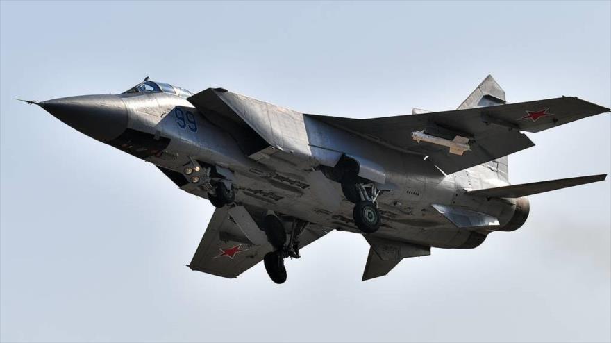 Un caza MiG-31BM de las Fuerzas Armadas de Rusia.