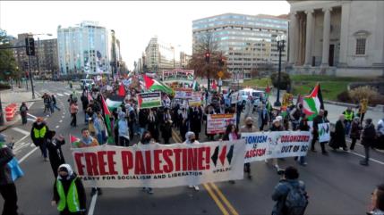 Marcha de Año Nuevo en Washington en solidaridad con Palestina
